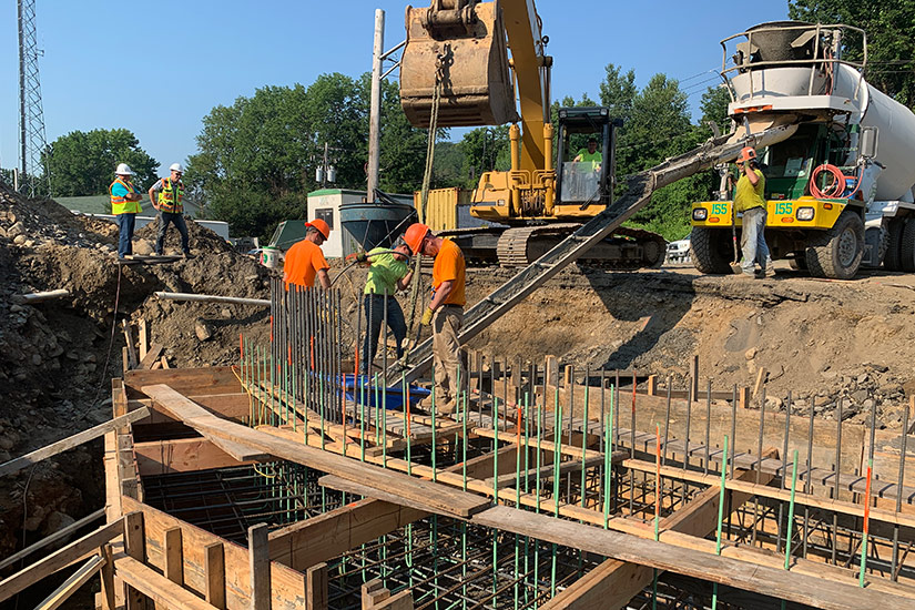 Department of Public Works in action with heavy equipment