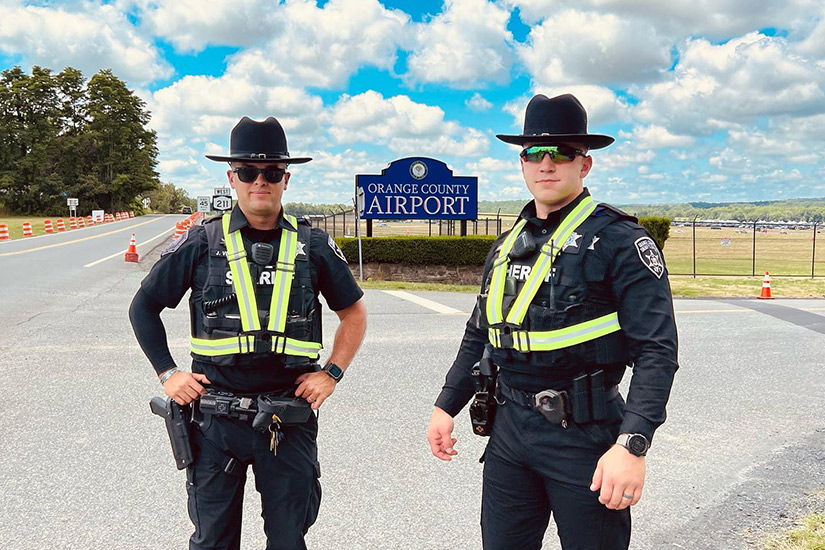 Sheriffs outside Orange County Airport